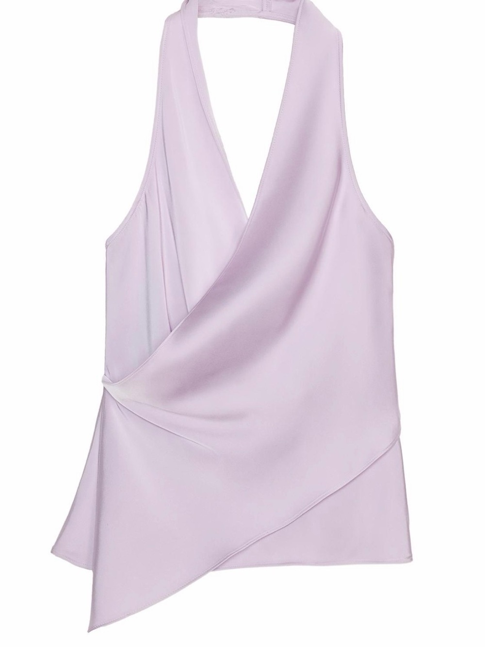 Zara Lavender Draped Halter Top